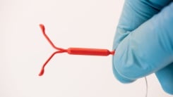 IUD in provider's hand