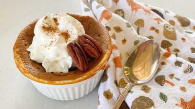 Make This Single-serving, Crustless Pumpkin Pie in Your Microwave