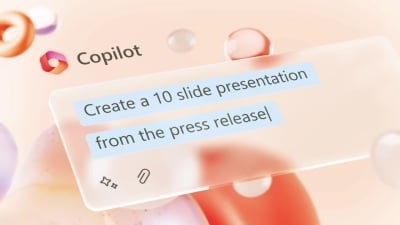 Copilot running in PowerPoint