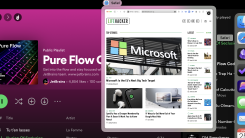 A Mac screenshot. The mouse is hovered over the Safari icon in the dock—an overlay window shows a preview of an open window, which is open to the Lifehacker home page. 