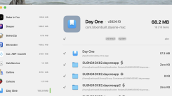 The Pearcleaner application is open to Day One, a journaling app I don't use. I can save 62 MB.