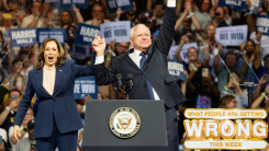 Kamala Harris and Tim Walz