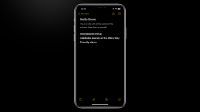 A screenshot of Apple Notes in iOS 18, showing collapsible sections.