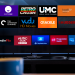 A TV screen filled with streaming service logos